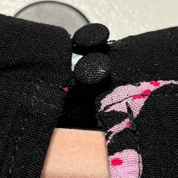 Lane Bryant Womens Bell Sleeve Blouse Size 22 Black Floral Dark Cottagecore Boho - Picture 6 of 9